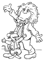 A coloring page of the muppets